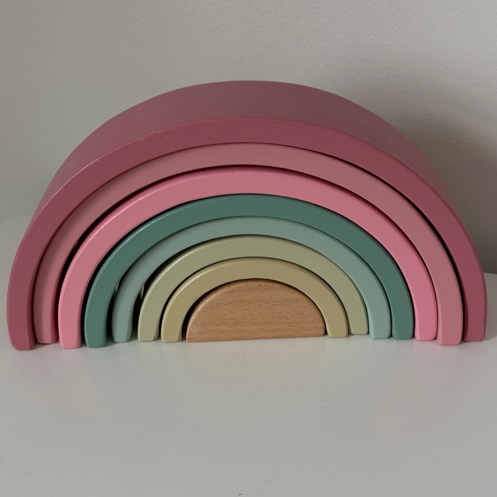 Pastel Rainbow stacking blocks